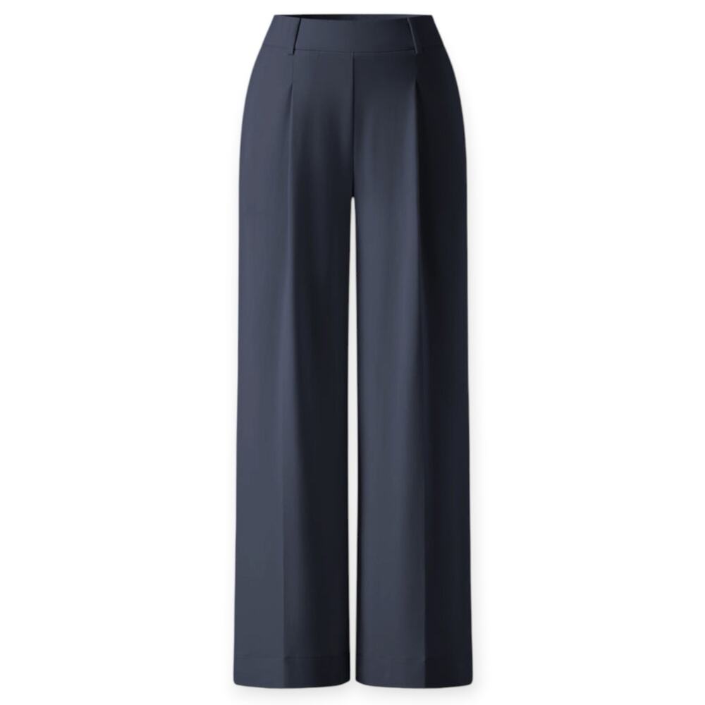 NWT OGL Stretchy Flowy High Rise Wide Leg The Success Pants Size Small Navy